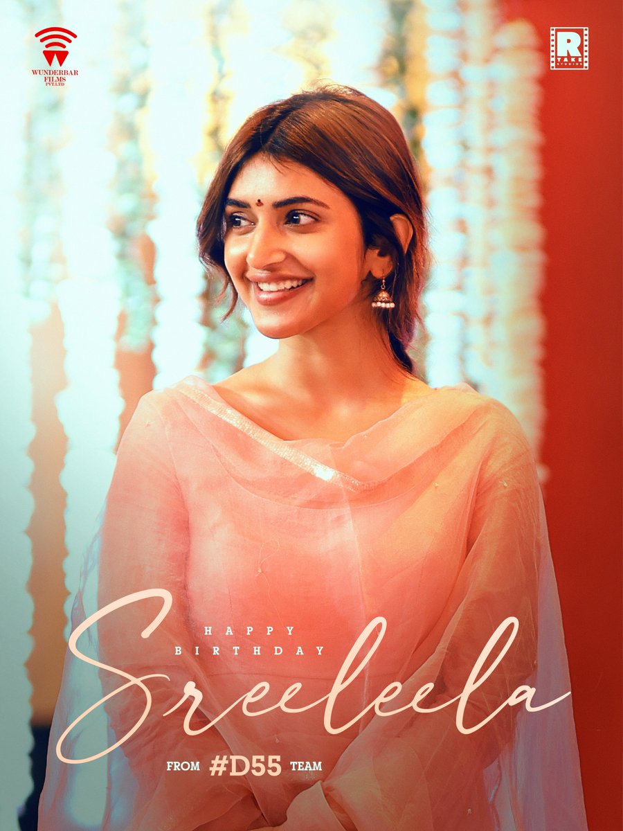 wunderbarfilms's tweet photo. Hearty birthday wishes to the sensational @sreeleela14, from team #D55 ✨

And yes, we heard you all 😉

Updates 🔜 🔥 https://t.co/7SGFE2gIRx