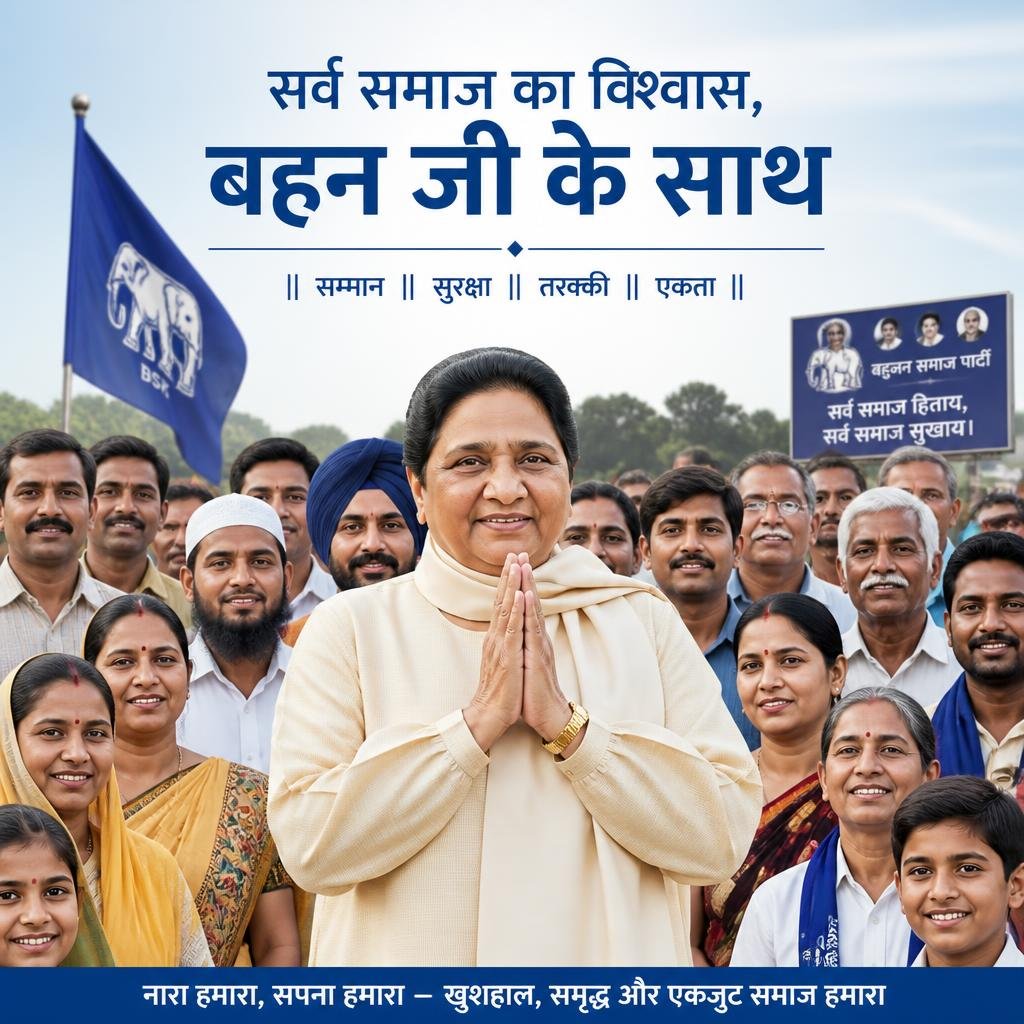 bsp_UP_2027's tweet photo. आज के इस दौर में अगर कोई नेता है जो सभी को साथ लेकर चलने की बात करता है तो वह केवल हमारी बहन जी हैं
आज सर्व समाज पूरी तरीके से बहन जी के साथ खड़ा हुआ है
#बहन_जी_का_संदेश #BSPMovement #SocialJustice #SarvajanSamman #UP2027 https://t.co/lPhiaQSPne