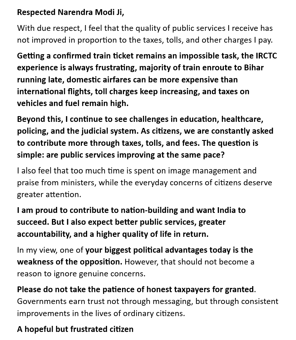 imakj's tweet photo. Open Letter to @narendramodi and his team

@PMOIndia @AshwiniVaishnaw @nitin_gadkari @dpradhanbjp @nsitharaman @rajnathsingh @AmitShah @PiyushGoyal @DrSJaishankar @ChouhanShivraj @JPNadda @mansukhmandviya @JoshiPralhad @arjunrammeghwal @RamMNK 
@HardeepSPuri @mlkhattar https://t.co/1NbV5nKtCn
