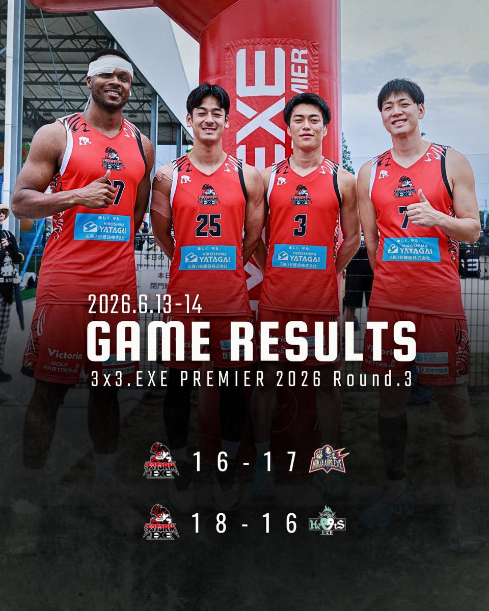3STORM3x3's tweet photo. â16-17 NINJA AIRS.EXE
â¯18-16 SAITAMA HEARTS.EXE
ALL CONFERENCE in å®éšãäºéž1å1æãFIBAãã€ã³ãå·®ã§æãããäºéžæéâŠã
ããš1ç¹ããã®å·®ã«3x3ã®å³ãããšé¢çœããè©°ãŸã£ãŠãŸããðªïž
ãªãŒã°å²äžåã®ãªãŒã«ã«ã³ãã¡ã¬ã³ã¹ãããŒã ã§ã
å¿æŽããããšãããããŸããð
#3storm #3x3exe https://t.co/fKVlGosBkJ