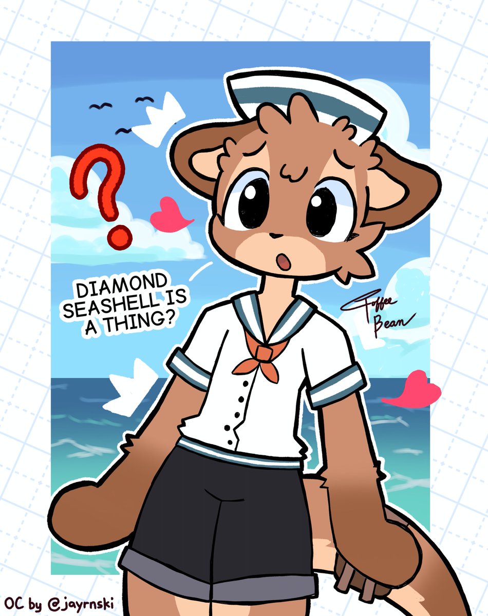ToffeeBean31's tweet photo. Diamond Seashells aren't REAL!!! Ottie the Otter (oc by @jayrnski )
Decided to draw this otter because ish so cute!

Tags: [Furry, Kemono, jayrnski] https://t.co/CU9zAP47o8