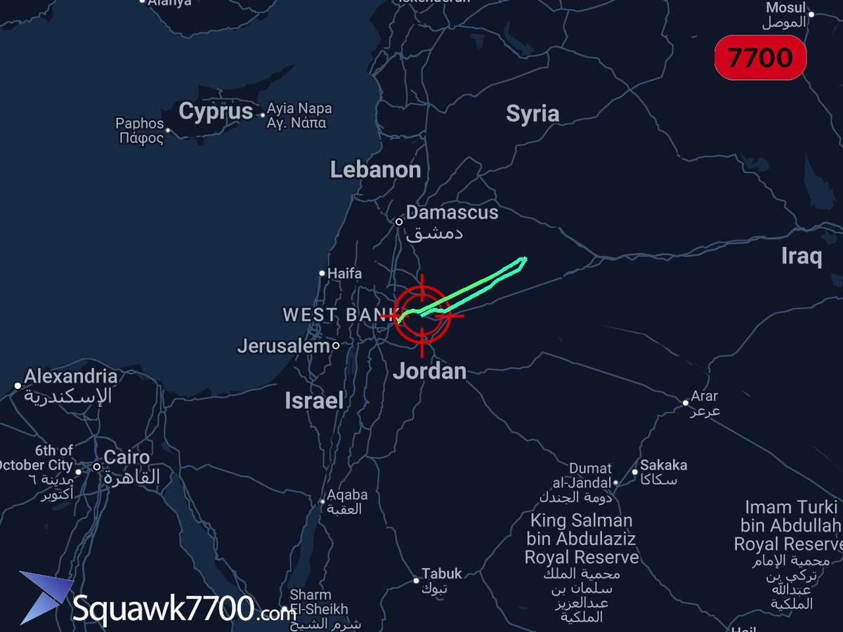 Squawk7700com's tweet photo. [SQ7700]
Operator: Jordan - Air Force
Flight: RAED37
Aircraft: AT8T (2551)
Origin: ADJ
  From Amman Civil Airport (Marka International Airport), Jordan

#squawk7700 #RAED37 #ADJ https://t.co/YO6FOFAMy4