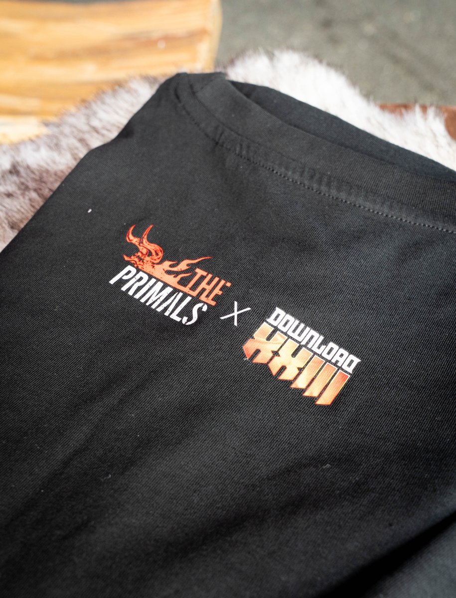 FF_XIV_EN's tweet photo. THE PRIMALS x Download Festival 2026 T-Shirts are now sold out on-site, but they are still available online until the end of the festival this weekend! 👕

Download Festival Shop website ➡️ https://t.co/KsEwBXQAnr https://t.co/oD9jkwaXXt