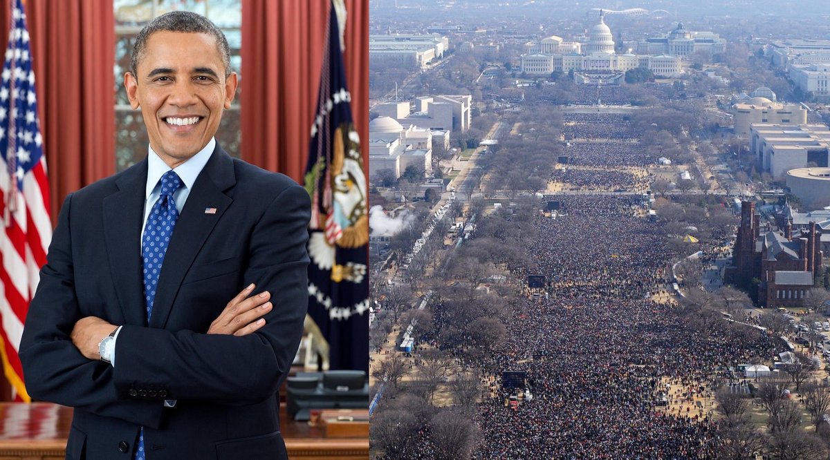 ClockworkAnge's tweet photo. Happy #ObamaDayJune14 to the President with the LARGEST inaugural crowd, Barack Obama! https://t.co/Fjn7xnceXM