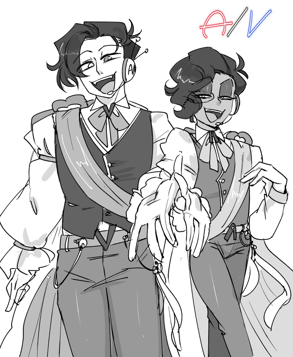 CandySignal666's tweet photo. past A/V duo (idol AU) https://t.co/HIIj2miYQi