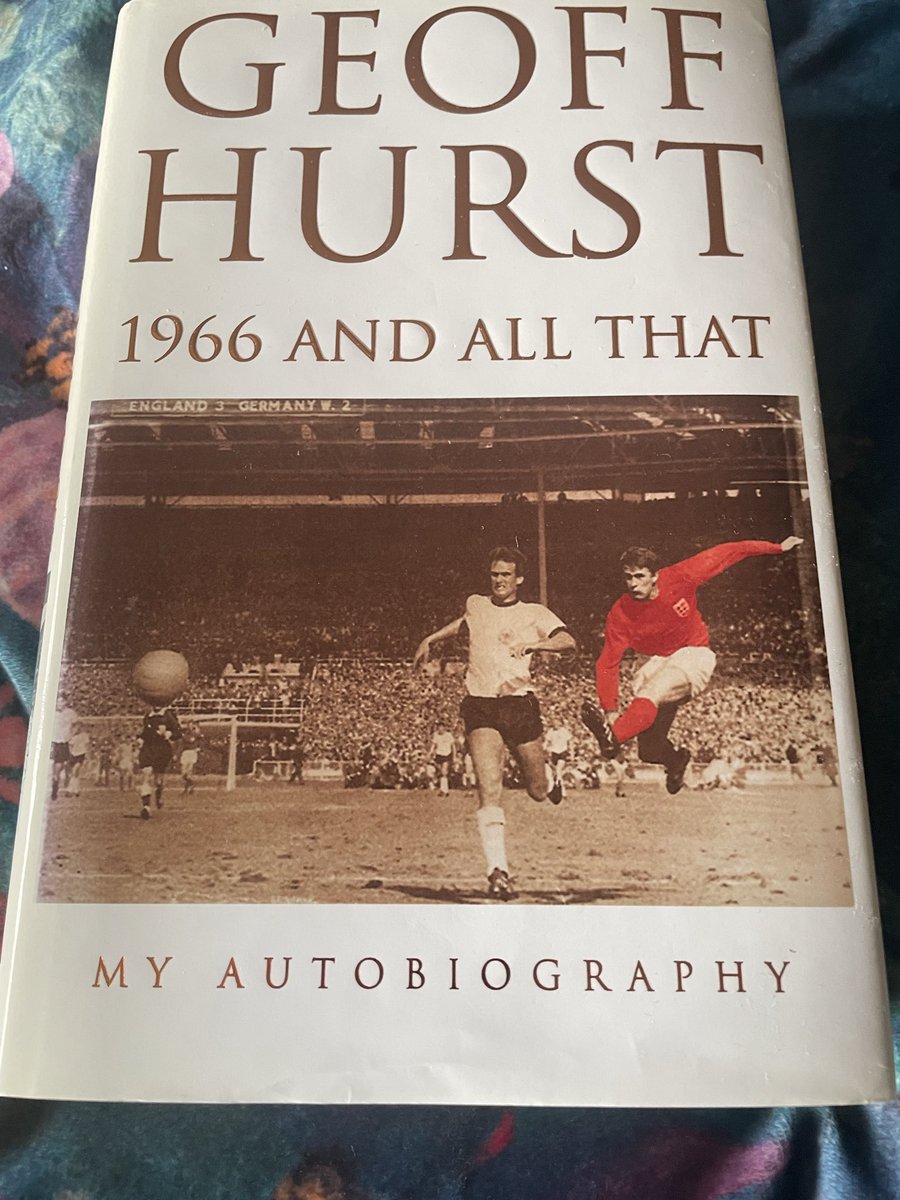 ryanv78's tweet photo. Found this autobiography by @TheGeoffHurst including a message to ‘Gordon’ in a local charity shop. Gordon Banks perhaps? Either way a great read https://t.co/Xlp5j4luuL