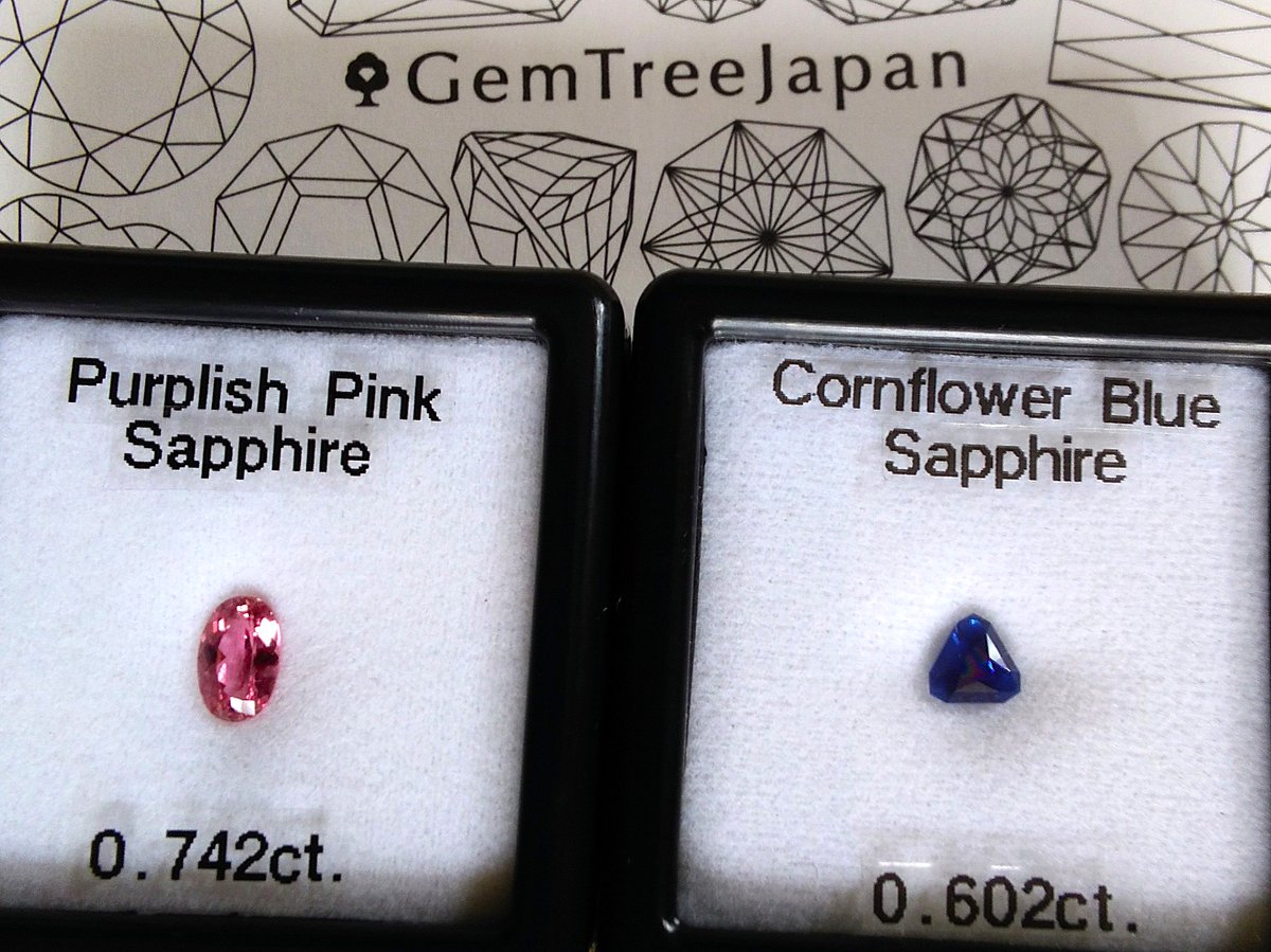 wolfguy_dayo's tweet photo. GTJさん（@GemTree_Japan）からもう届きました！
 ピンクもブルーもどちらも大好物のお色味のサファイア

コーンフラワーは可愛すぎてコロコロ転がしていると時間が無くなる🤣
ピンクサファイアもピンク～オレンジ～パープルの色の移り変わりが美しくて🥰（画像よりピンクが強い） https://t.co/QRfDzRVV1e