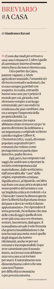 EmanuelaMorell1's tweet photo. Ci sono due modi per arrivare a casa: uno è rimanerci. L’altro è quello di camminare intorno al mondo intero fino a che non si ritorni a casa. 
Gilbert K. #Chesterton

Card #Ravasi
#Breviario
#domenicale 
#sole24ore
#14Giugno2026
#ACasa https://t.co/fiLnszWexH
