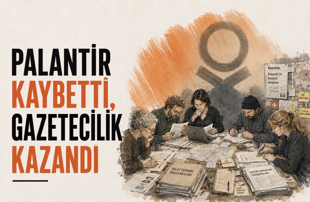 SerhatcanYurdam's tweet photo. 📍Küçük ölçekli bir dergi; dev bir şirketin ipliğini pazara çıkarırsa ne olur? 

Bir grup araştırmacı gazeteci, Palantir’in İsviçre’deki faaliyetlerini incelemek için bir yıl boyunca çalıştı, 59 bilgi edinme başvurusu yaptı ve sonunda şirketin yıllardır sürdürdüğü ancak büyük ölçüde sonuçsuz kalan girişimlerini ortaya koyan bir araştırma yayımladı. PR içerikleriyle yüceltilen Palantir’in bu "başarısızlık hikayesi" karşısında cevabı ise dava açmak oldu.

İsviçre mahkemesi, şirketin 23 karşı beyan talebinin 22’sini reddetti. Palantir hüsrana uğradı.

Küçük bir haber odası ile dünyanın en güçlü veri şirketlerinden biri arasında geçen bu hikaye, araştırmacı gazetecilik, basın özgürlüğü ve veri egemenliği tartışmalarına dair önemli sorular barındırıyor.

Şimdi @sosyalkafa'da. 

🔗https://t.co/1jTeyUbixY