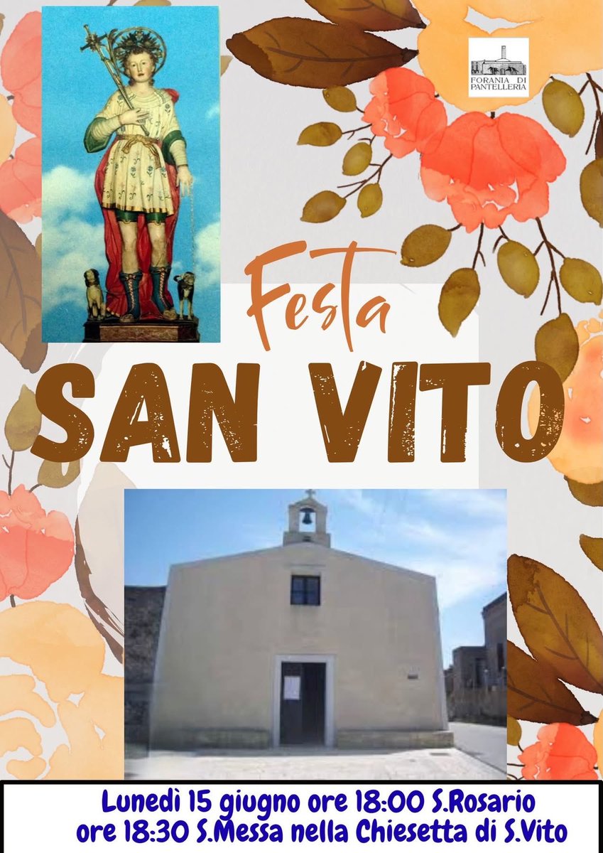 matricepnl's tweet photo. Lunedì 15 Giugno ore 18:00 Festa San Vito https://t.co/NdJ7h6hUzA