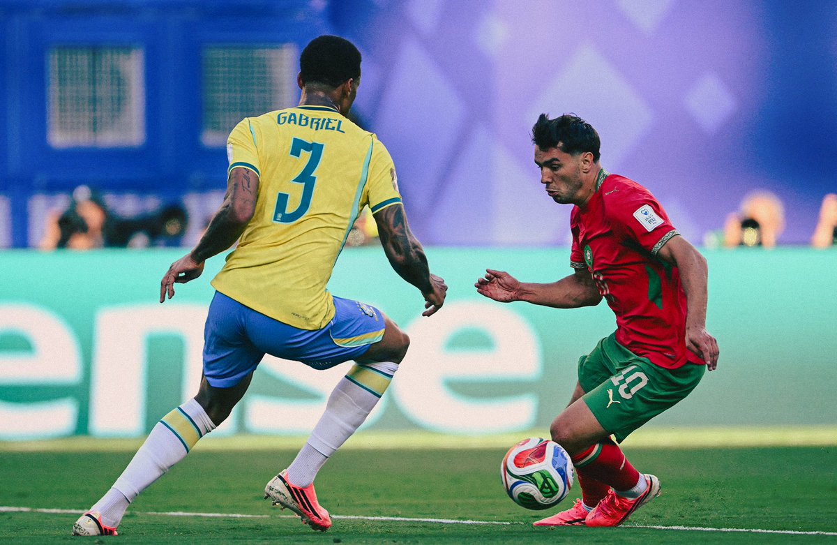 Arsenal's tweet photo. A hard-fought point in Big Gabi and Brazil's World Cup opener against Morocco 👊 https://t.co/h9tzJJIxCk