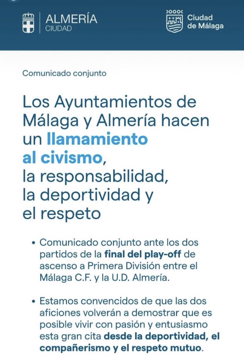 _jorgegallardo's tweet photo. ¡Vamos Málaga!
Pero no olvidemos que Andalucía ya ha ganado un equipo más en primera, seremos nosotros o nuestros vecinos almerienses #finalplayoff https://t.co/hl17QNUxXo