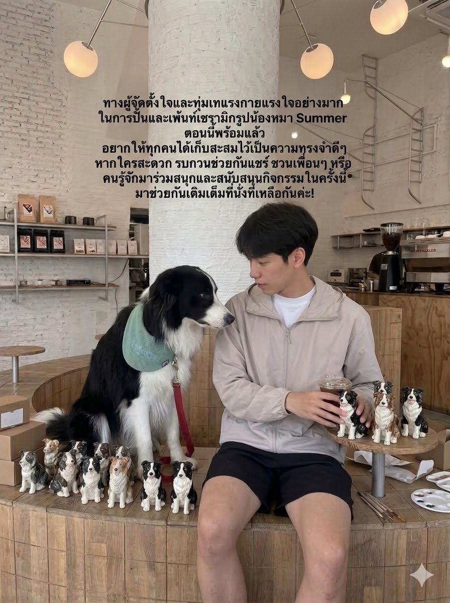 jojofrog1's tweet photo. #ThroughSammersEyes 
ตั้งใจปั้น+เพ้นท์เซรามิกน้องหมา Summer มากๆ ของพร้อมหมดแล้ว ไม่อยากให้สูญเปล่าเลยค่ะ 🥺 อยากให้ทุกคนได้เก็บเป็นความทรงจำดีๆ นะคะ 
ฝากรี+แชร์ ชวนเพื่อนมาร่วมสนุกกันเยอะๆ น้า มาช่วยเติมเต็มที่นั่งที่เหลือกันค่ะ! https://t.co/5MZuuh81XI
#Warwanarat @warwanarat https://t.co/MMMlkxLpGT