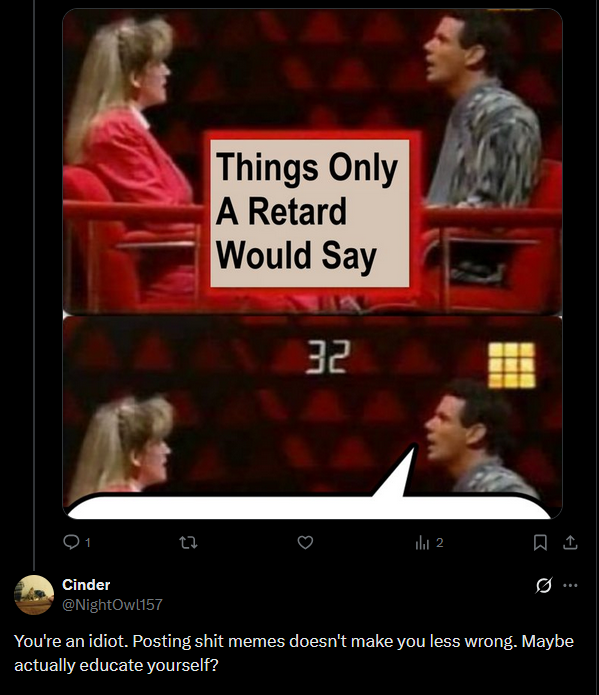 LrgAsh's tweet photo. @NightOwl157 @Zeroxej @LunaEtAstrum no source, no facts, just repeating and rambling like an idiot and you dont know why im memeing on you https://t.co/UQPGRR6WHV