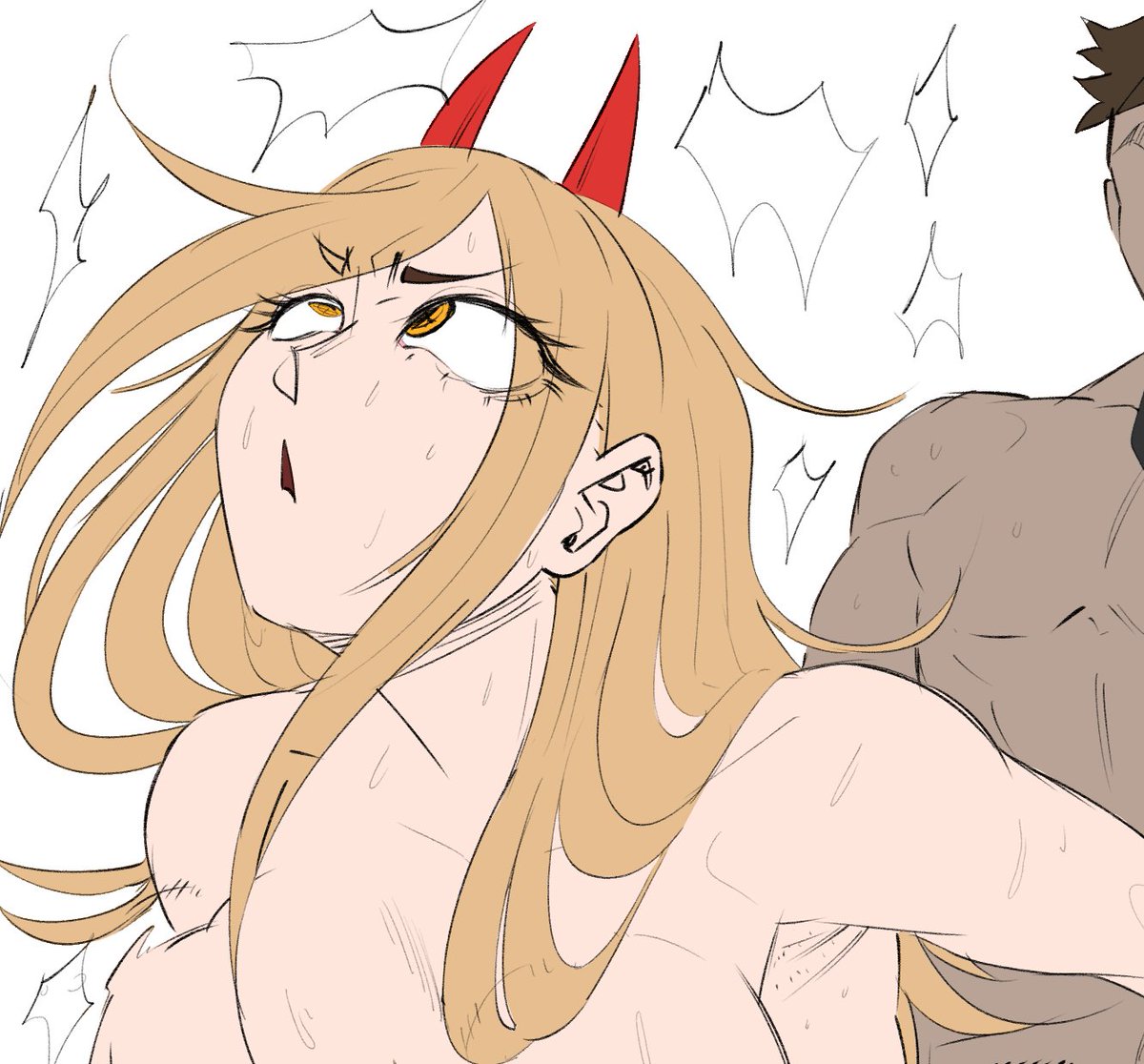 Mu2___'s tweet photo. MORE WIP 
.
.
.
#csmfanart #nsfw https://t.co/UbP3Sv60zL