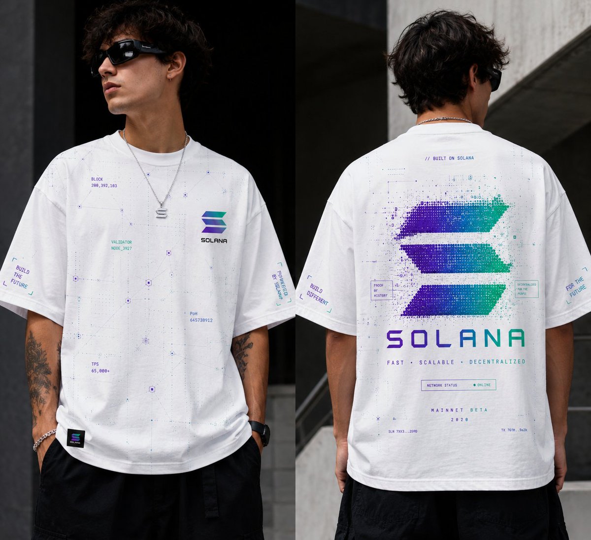 CeoOfWeb3_'s tweet photo. @CryptoCurb If Solana releases this street wear , would you wear it? 

@CryptoCurb https://t.co/IeBvpkrsdS