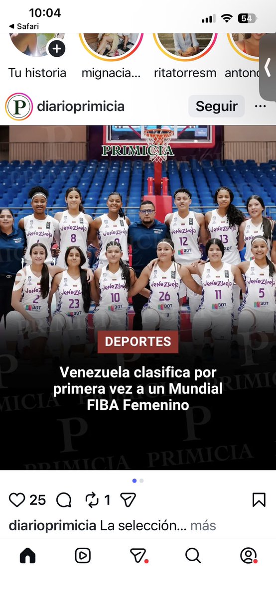 gabyarocha's tweet photo. ¿Vieron que ayer la selección femenina de baloncesto de Venezuela (U-18) clasificó por primera vez a un Mundial?  
Increíble: “Logro histórico: Es la primera vez que un combinado femenino de baloncesto🇻🇪 (en la modalidad 5x5) clasifica a una Copa del Mundo”
#OtraBuenaNoticia 🎉🙌🏻 https://t.co/0C6dcJYwJW