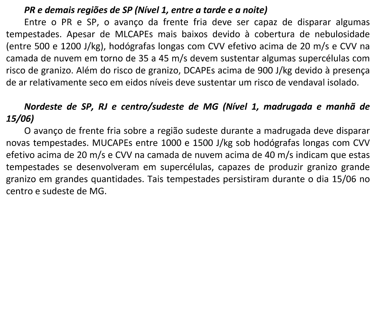 prevots_svr's tweet photo. Previsão convectiva de hoje (13/06/2026), válida até 12Z de amanhã. https://t.co/ZmmdNchr6Z