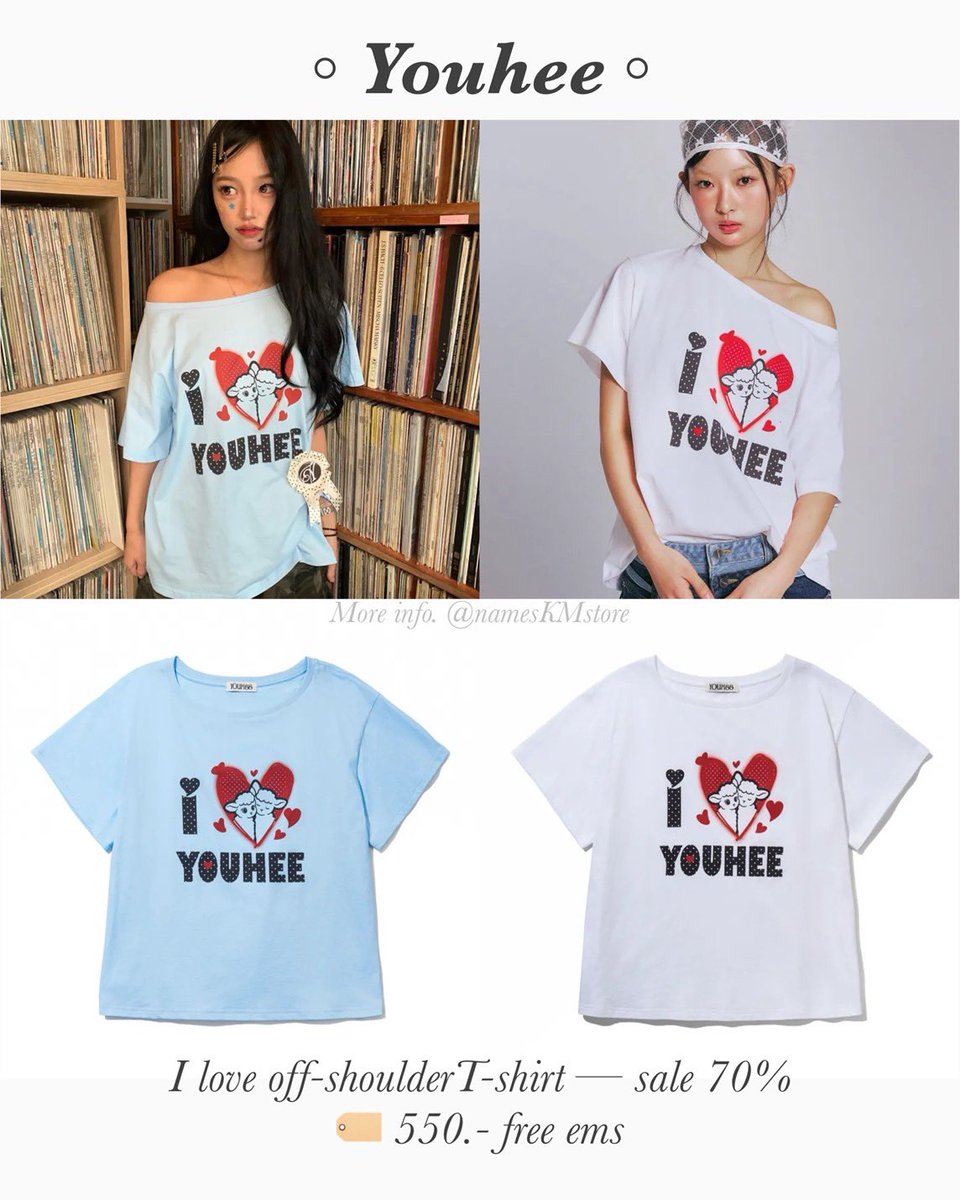 namesKMstore's tweet photo. PRE — #youhee sale up to 70% 

Lettering T-shirts 
🏷️ 630.- free ems

I love off-shoulder T-shirt
🏷️ 550.- free ems

✈️ ส่งกลับแอร์ // ( รับมัดจำ 200.- )

#พรีออเดอร์เกาหลี #พรีเกาหลี #รับกดเว็บเกาหลี https://t.co/5uhFb72hQe