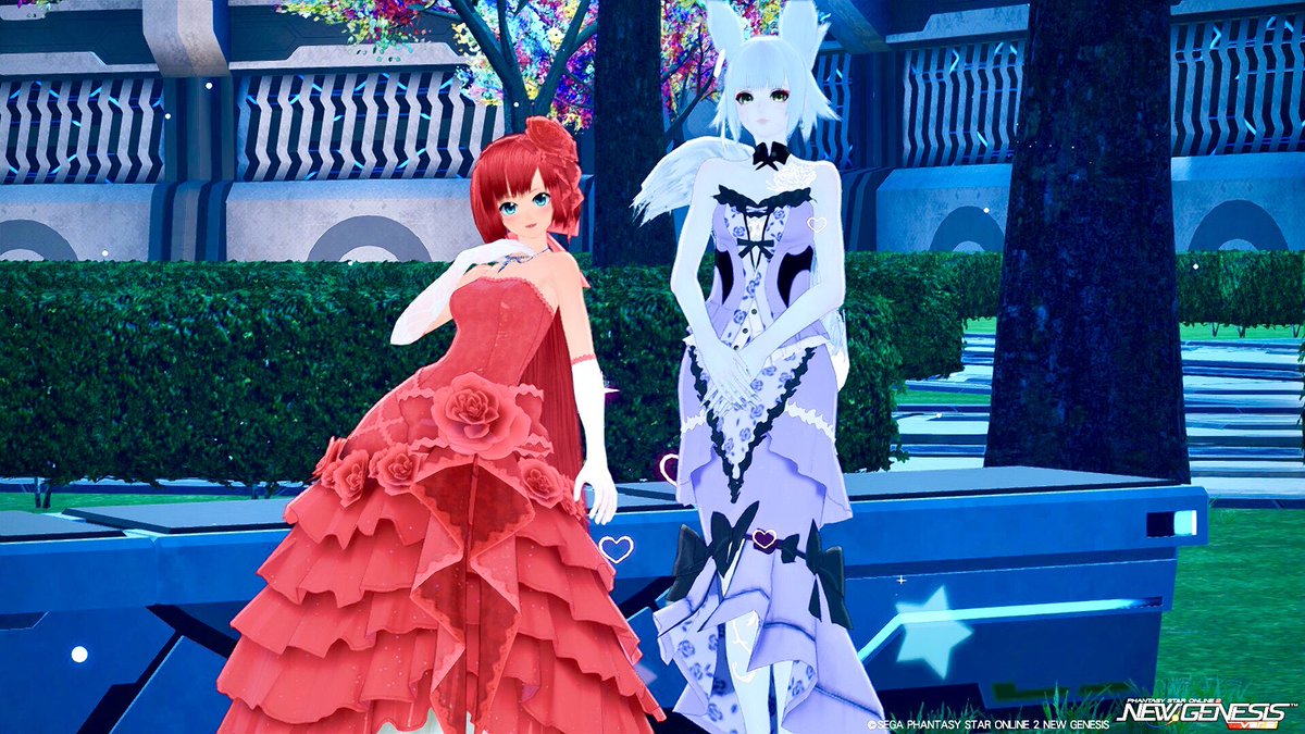 mgdree's tweet photo. #PSO2NGS_SS 
＃ユリアカフェ
 のらさんとツーショット♪
ありがと(*´꒳`*) https://t.co/bBpSFVvL7O