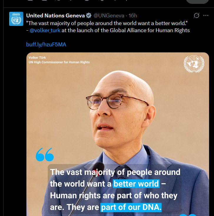 DodoDont3's tweet photo. @UNGeneva @volker_turk indeed, but the 0.1% of the world with that has 40$ of all the money in the world does not. 

They keep ZPE/free energy away from us. as well as many cures to many diseases. The list goes on and on....and the UN is part of the problem. https://t.co/xW8gZkEhz1