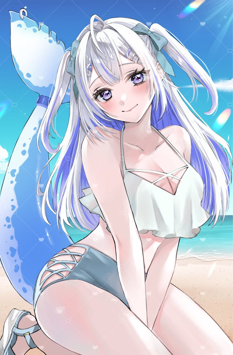 kanmi_hy's tweet photo. 水着量産2人目のモデルさん完成しました！
爽やか夏らしい色合いで可愛いですー🩵

明日15日の夜にご依頼募集開始、基本料金3000円(商用利用＋500円)の予定です😊✧*｡
オーダーシート作成頑張ります💪🏻🔥 ̖́-

 #量産依頼  #量産イラスト https://t.co/NI9Fx1Xn8h