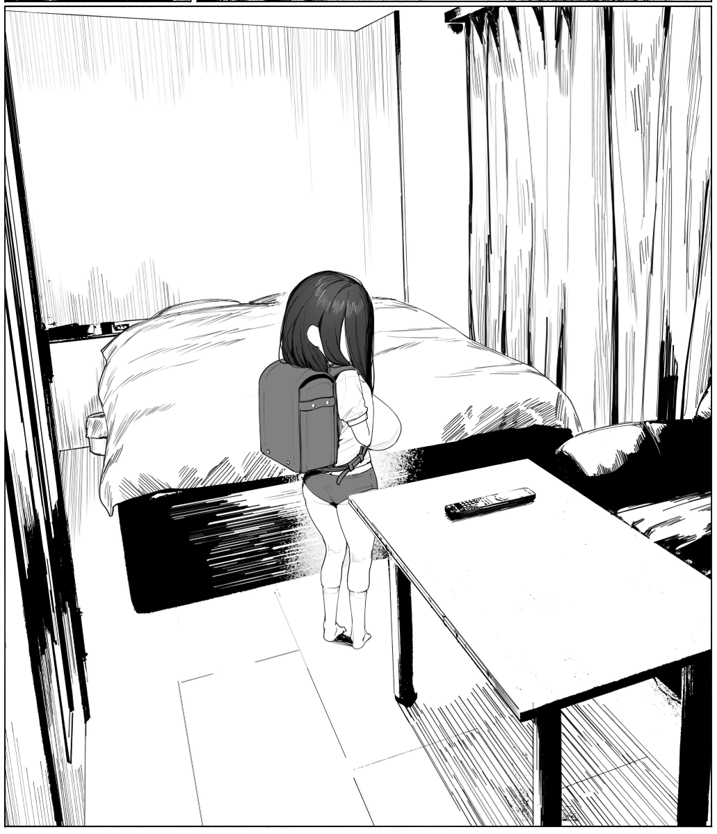 ただの部屋に女の子が立ってるだけです
それだけです 