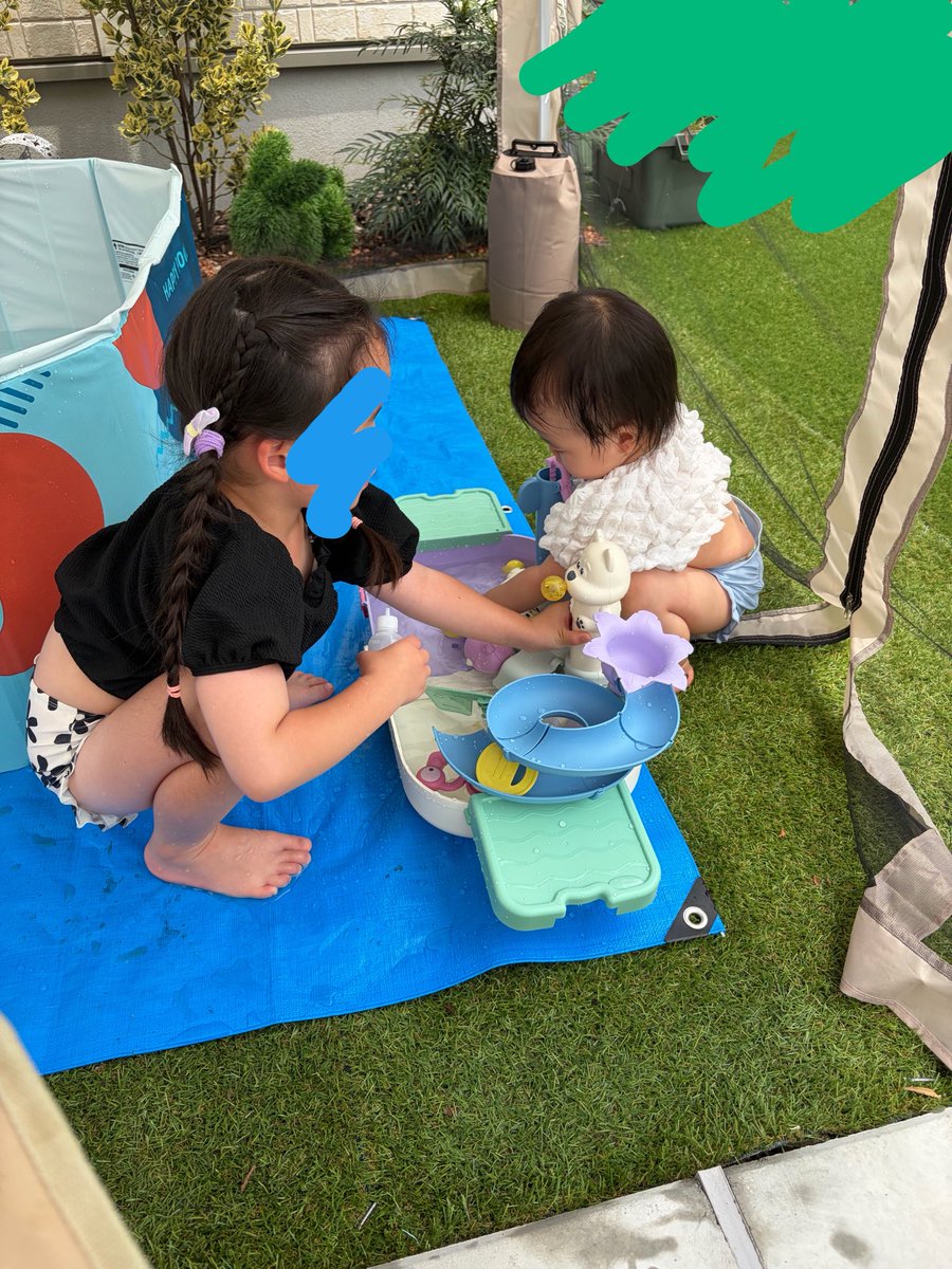 babami612's tweet photo. そんな暑くなかったけどプール遊びできた🩵水着可愛かったー🩵むちむち笑
プールとテントの準備頑張ってくれた👨🏻にも感謝🙏 https://t.co/Iijyxwe0Oc
