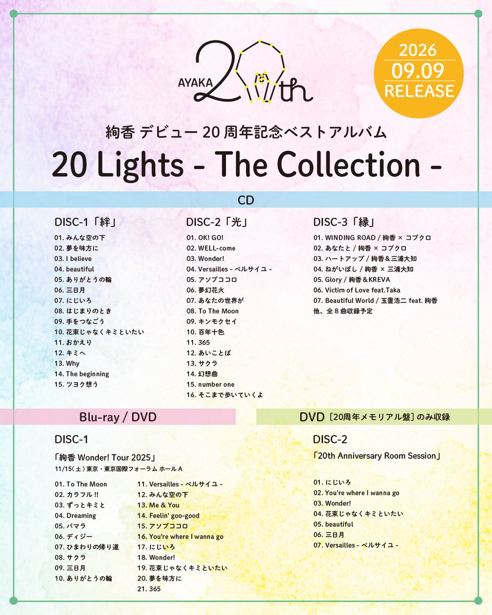 20周年メモリアル盤📀 ］ ⚠締切まもなくです!!⚠ 6/21(日)23:59まで