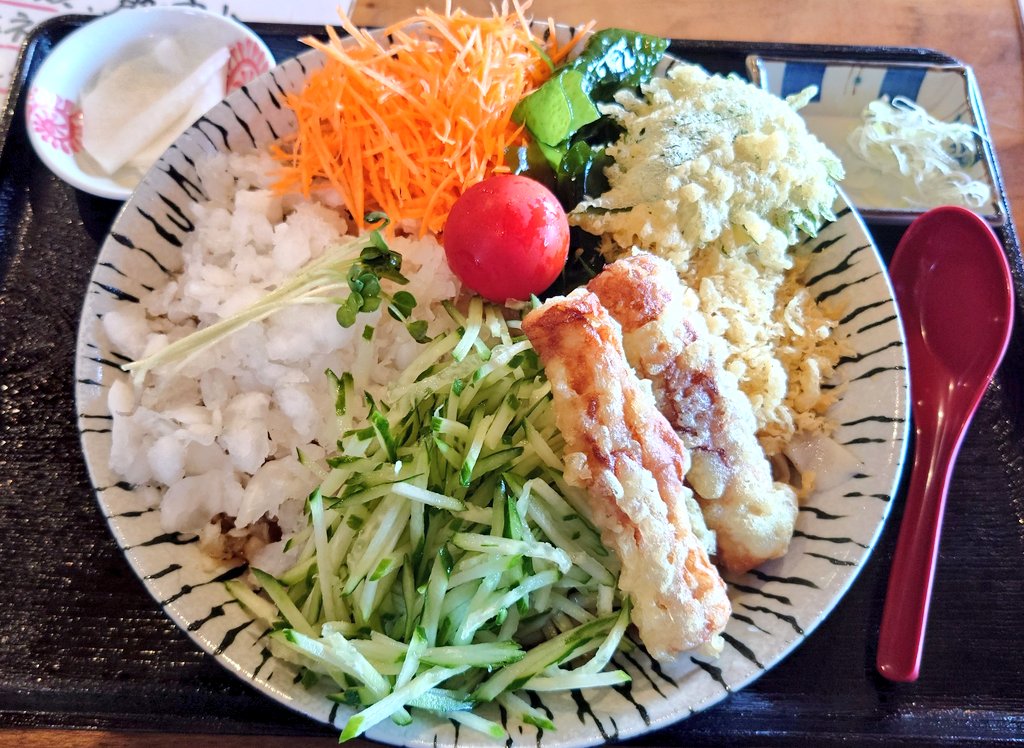 m_santa3's tweet photo. 久しぶりに冷やしたぬきうどん
野菜いっぱいで最高です https://t.co/Rm5kNVSxfq