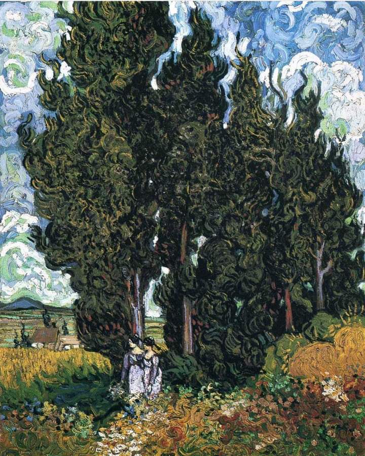 FedericoHeuer's tweet photo. Cipreses con dos mujeres 1888.
Vincent Van Gogh https://t.co/MnhL0ElVNr