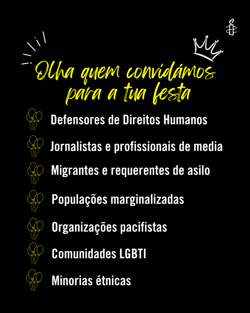 amnistiapt's tweet photo. #DonaldTrump, no dia em que fazes 80 anos, sugerimos que comeces a celebrar os #DireitosHumanos de todas as pessoas, sem exceção.
Lembra-te que todos os seres humanos nascem livres e iguais em #dignidade e em #direitos.
@POTUS https://t.co/JR4u81EDTS