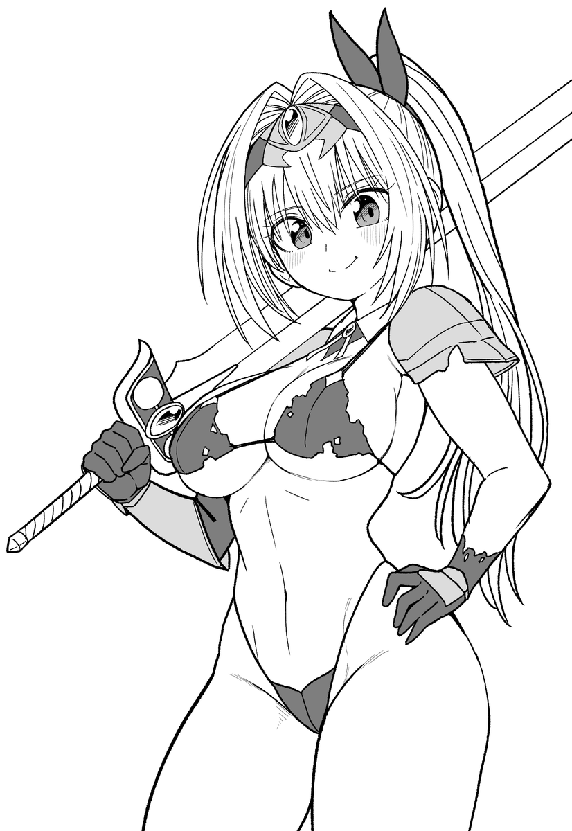 Fushicho55's tweet photo. 8月出る単行本の特典絵を描きまくっております(近況)
#聖剣とビキニアーマー https://t.co/XSaih9A6cQ
