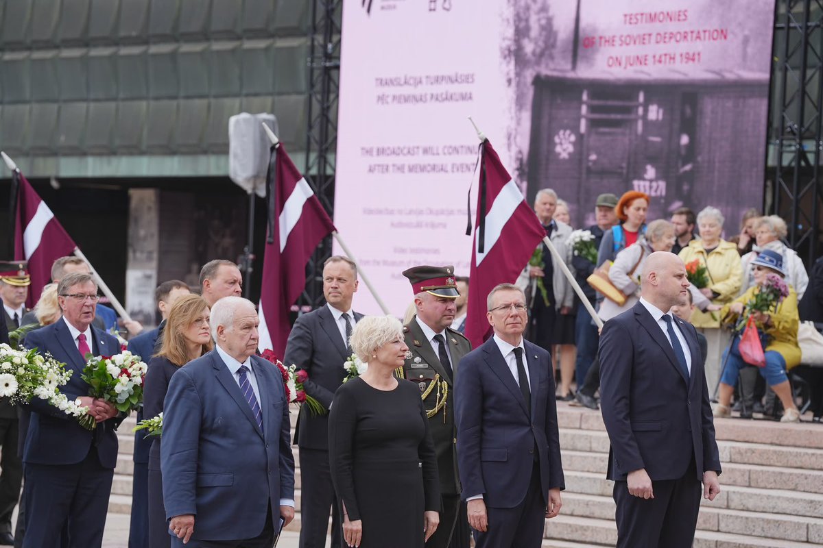 edgarsrinkevics's tweet photo. Today, Latvia commemorates the 85th anniversary of the mass deportation conducted by Stalin’s regime. 

Families were deported to Siberia, imprisoned, or killed by NKVD. 

We will never forget victims of the Communist genocide. https://t.co/n0vHUFWh8B