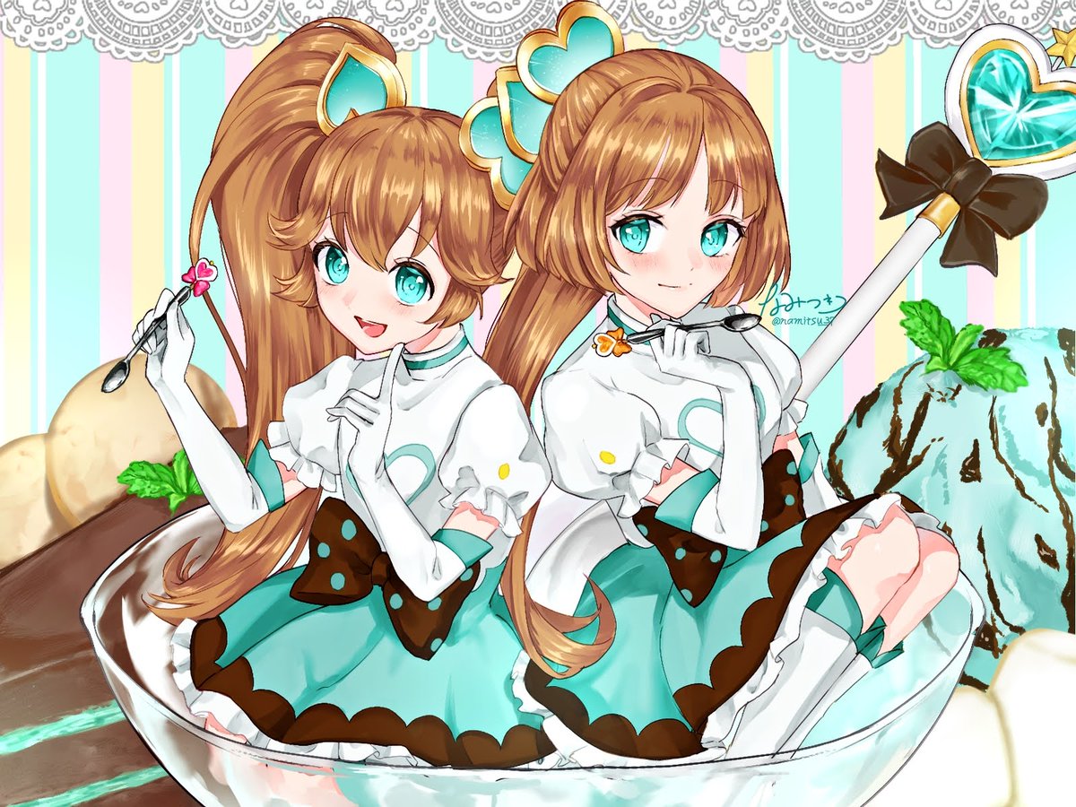 namitsu_37's tweet photo. 乙女のチョコミント
#コンパスお絵描き https://t.co/5JI3ksfXKQ