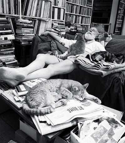 ArtziKai97748's tweet photo. Ernest Hemingway with his cats. https://t.co/vN9GQrMhbZ