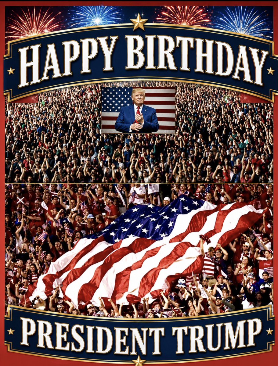 FFT1776's tweet photo. 🥳Happy Birthday President Trump!

If you could say anything to POTUS today, what would it be? https://t.co/Om5IEfHhzH