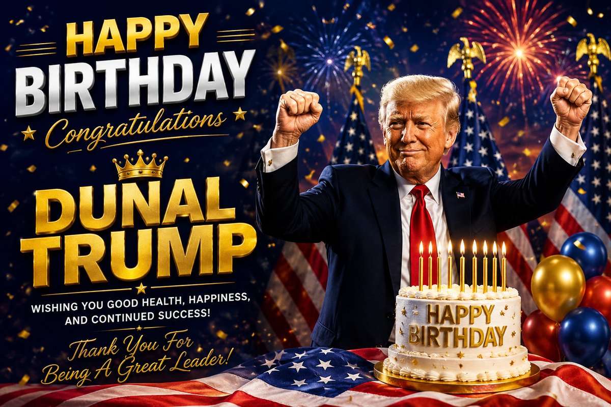 MuhammadYu25994's tweet photo. @cryptopresdent 
 $cp congratulations president Donald Trump birthday 🎂🎉🎉🎉🎉🎉🎉🎉🎉🎉🎉🎉🎉🎉🎉🎉 New narrative today 🚀🚀🚀🚀
Ca  EnULuTS1H5F73GuTqGejbCBoDFCn9dU4EhECPiz1pump 
 @realDonaldTrump https://t.co/m79lZFAGAl