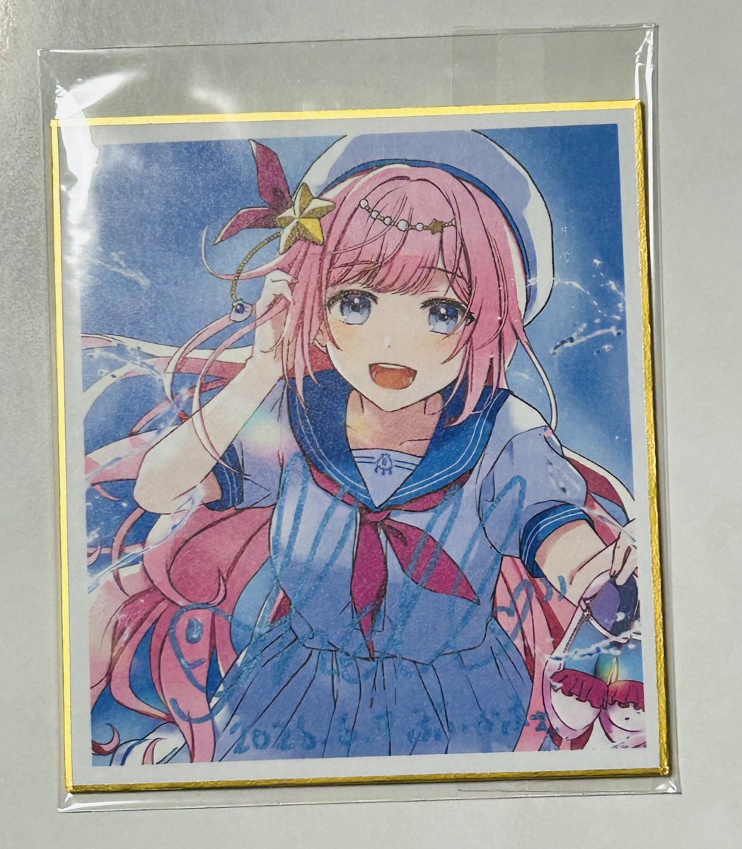 ぶいかふぇVol.260」直筆サイン入りミニ色紙が届いてた！！ シェル
