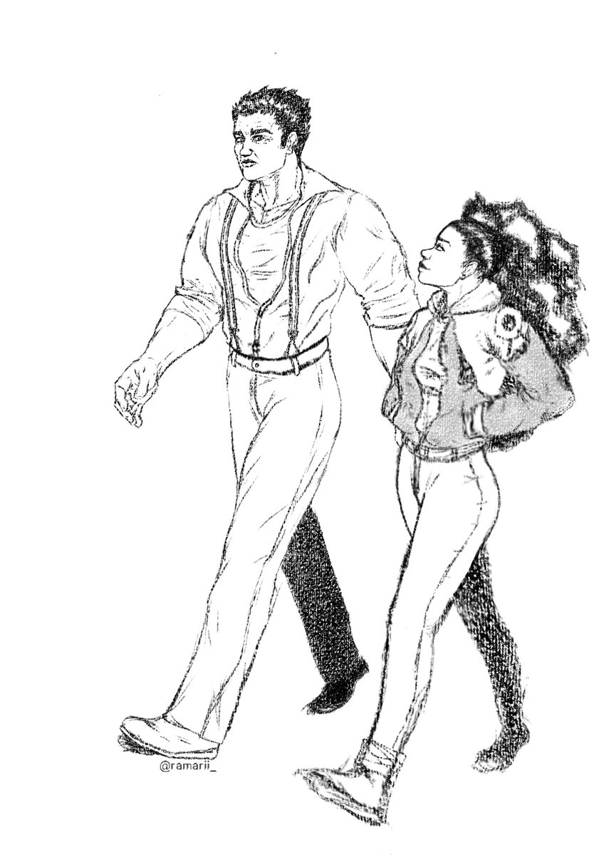 RAMARIDRIP's tweet photo. Manson and Russel, just walking 
#sketch #mangaart #oc https://t.co/9RpkEieXnU