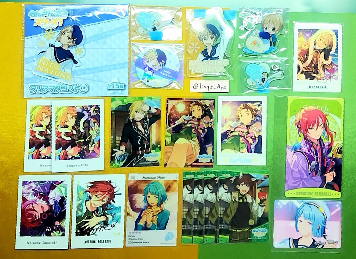 linqs_Aya's tweet photo. @asumegane1011 こんばんは、お世話になっております。
ご返信ありがとうございます。お返事が遅くなってしまい申し訳ございません。
よろしければ、ご希望頂いた👑全てを含めた画像のお品物との交換はいかがでしょうか？
光は回収絵柄でしたら画像のぱしゃこれも所持しておりましたのでお譲り可能です。
↓ https://t.co/MOOytjnNJq