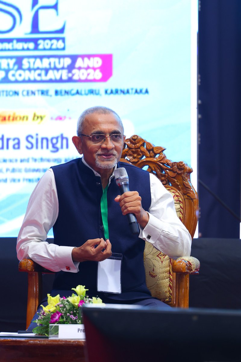 CSIR_NIScPR's tweet photo. Dr. Rajeshwar S. Matche, Chief Scientist, Mentor & Head, Food Packaging Technology Department, CSIR-CFTRI Mysuru, opened the panel discussion on "Are We Solving the Right Problems? Aligning Academic Research with Industry Needs" by highlighting the importance of evaluating start-ups not just by their ideas, but by their ability to effectively bring products to market and create tangible impact.
He emphasized that India does not face a shortage of knowledge or research capability; the real challenge lies in converting knowledge into innovation, innovation into products, and products into societal and economic value. Stressing that creation and commercialization are central to a thriving start-up ecosystem, he set the stage for an engaging discussion where panellists would share their perspectives on bridging the gap between academic research and industry needs.

@DrJitendraSingh @CSIR_IND  @CSIRNALOFFICIAL @CSIR_4PI @csircftri @IndiaDST  @DBTIndia @BIRAC_2012  @isro  @GVRayasam  @moesgoi

#RISEConclaveBengaluru #RISEConclave2026 #CSIRRISEConclave #ViksitBharat2047 #InnovationEcosystem #StartupIndia