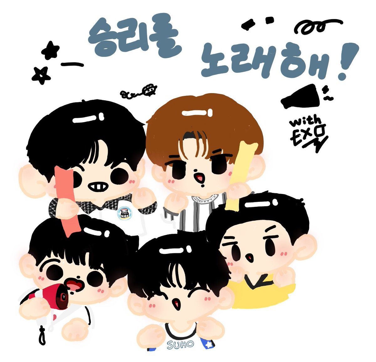 Side_out_xo's tweet photo. #exofanart
우리 다 같이 승리를 노래해! https://t.co/ZS3E9grFbM
