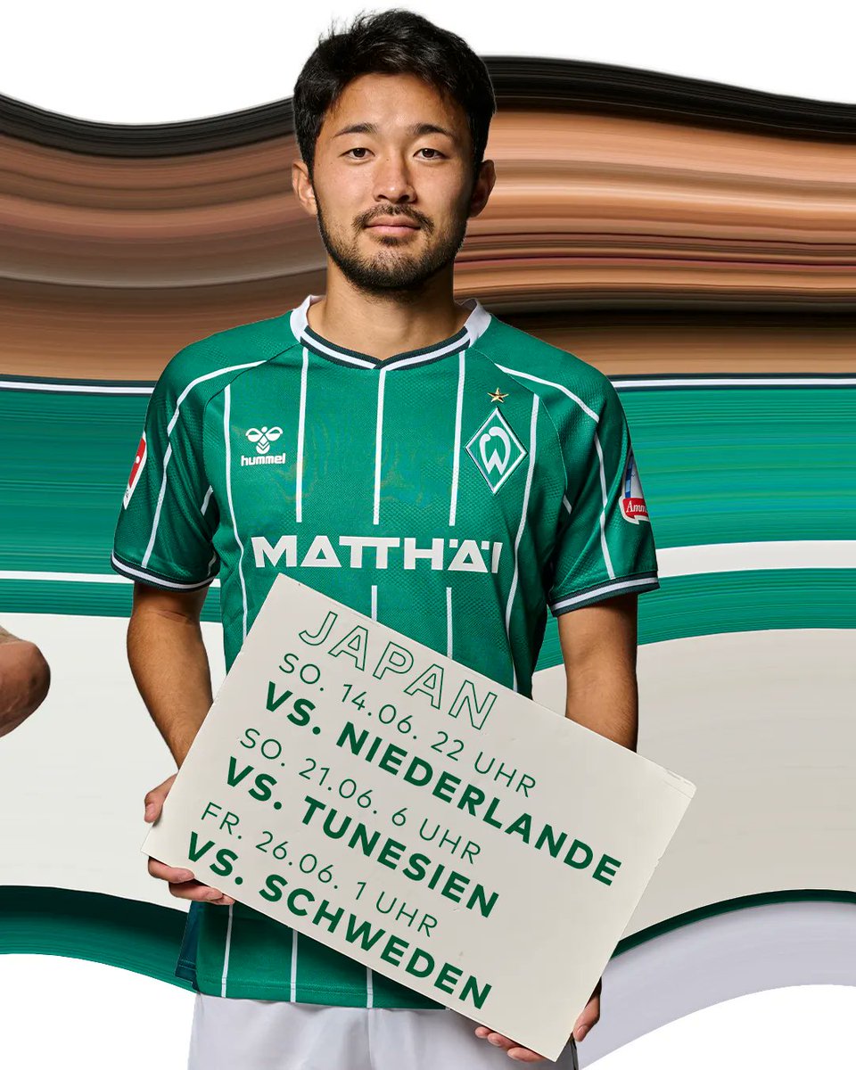 WerderUpdates's tweet photo. Voller Support 💚🤍

Während Japan ihren Auftakt in die #WM heute bestreitet, starten die Österreicher kommenden Mittwoch in das Turnier. 🌍

Hier ist der Fahrplan unserer Spieler, um keine Partie zu verpassen 👉

#Werder https://t.co/QuNQevvHeh