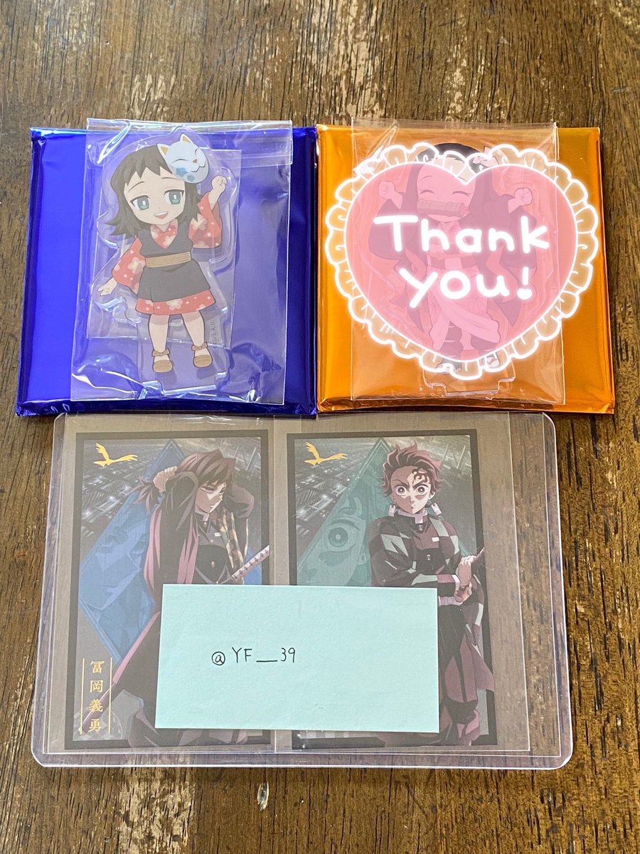 YF___39's tweet photo. 鬼滅の刃 立志編 繋がるランダムアクリルスタンド 第二弾 交換

譲→錆兎/真菰/鱗滝
求→立志編 義勇（横向き）or定価＋送料

交換優先ですが、譲渡も検討します。
真菰、鱗滝は定価以下も可能です。
ご不快に思われたら申し訳ありません。
まとめてですと嬉しいです。
お気軽にお声掛けください。 https://t.co/0U7RSK1OJA