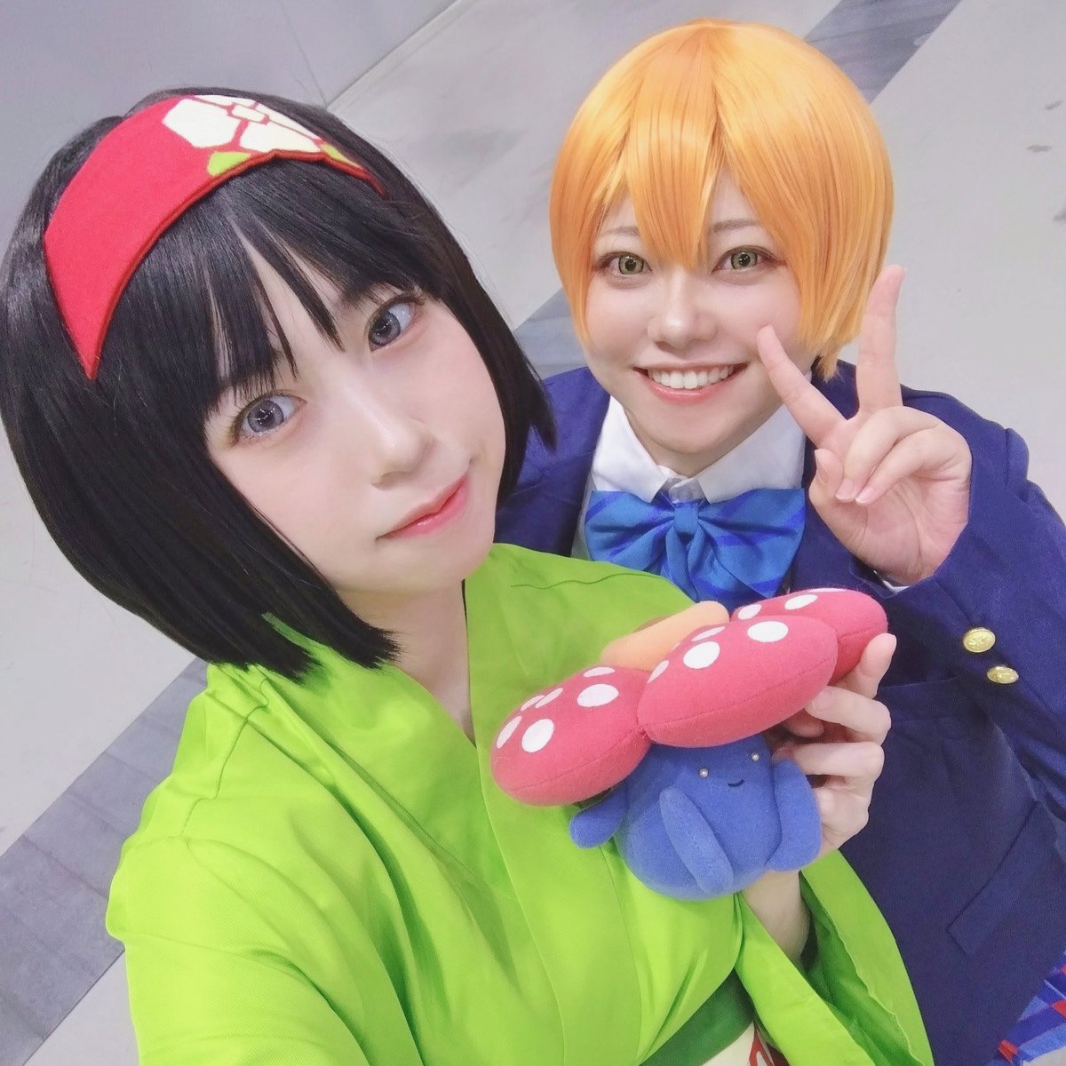 azu0azu's tweet photo. お疲れ様でした〜！
pkmnエリカ様でみみ凛ちゃんと一緒に居ました！🌿
みみちゃん誕プレありがとう〜〜😭✨💞💞

お話してくださった皆さまありがとうございました🌷

#仙台コミケ
#仙コミ https://t.co/TN8flyPGUi