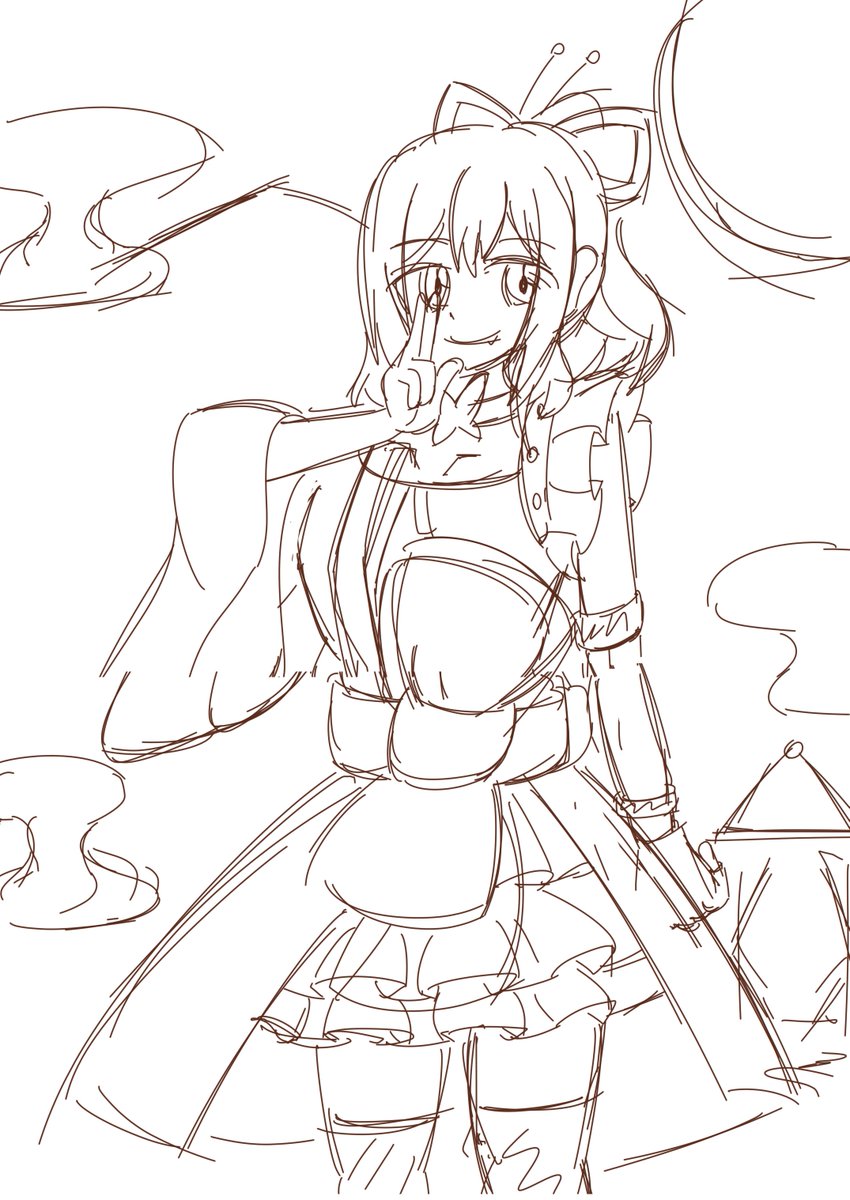 Differ2function's tweet photo. フォルダ漁っていたら「いとしき夢よ　いざないて」描きかけのラフと劇場版2章始まる前の聖地予想大穴で描いた熊野古道へ行く栞子の線画が。 https://t.co/rQFMDZrUt3