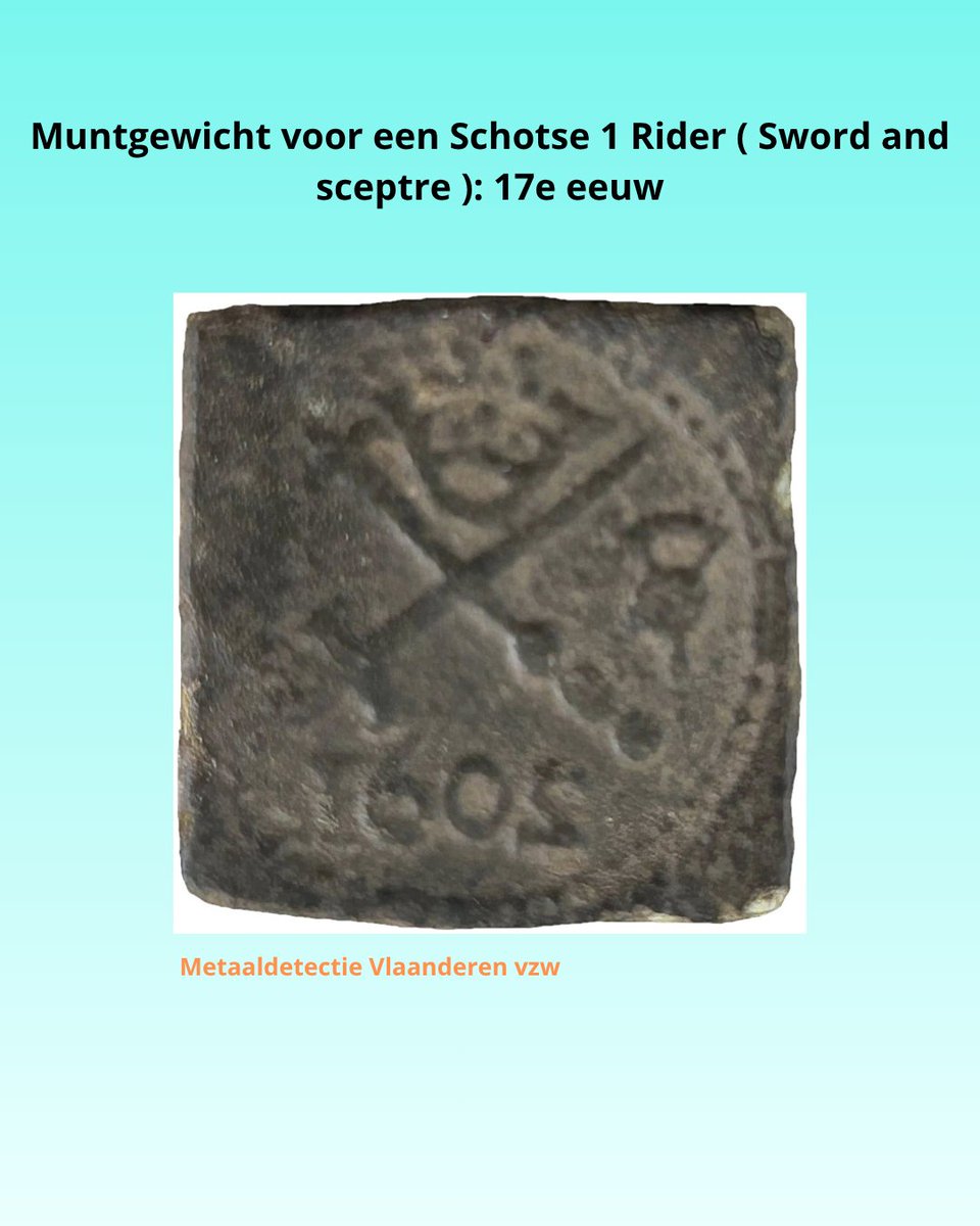 Aerts5Eric's tweet photo. ✨Dit koperen muntgewicht werd gebruikt om een Schotse Rider (Sword &amp; Sceptre) te controleren op het juiste gewicht. In een tijd waarin gouden en zilveren munten dagelijks circuleerden, waren dergelijke gewichtjes onmisbaar voor handelaars en geldwisselaars. ✨
#metaldetecting https://t.co/mWKjz43MAP