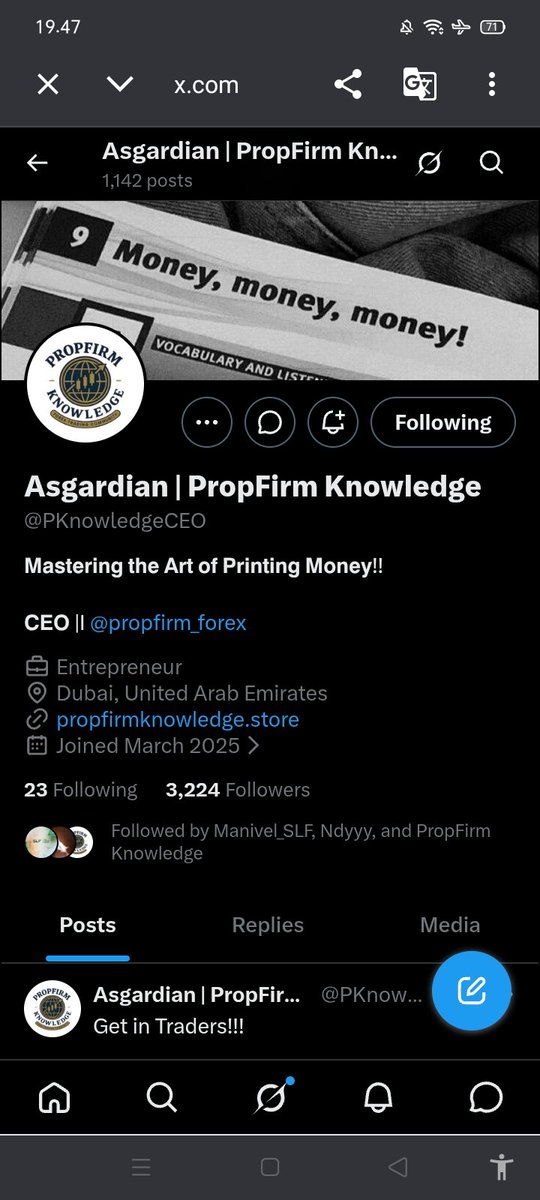 SDandyP's tweet photo. @propfirm_forex @PKnowledgeCEO @SureLeverage @SLF_India @Manivel2811 @Rajsureleverage 💚 https://t.co/Ykean5HX6U