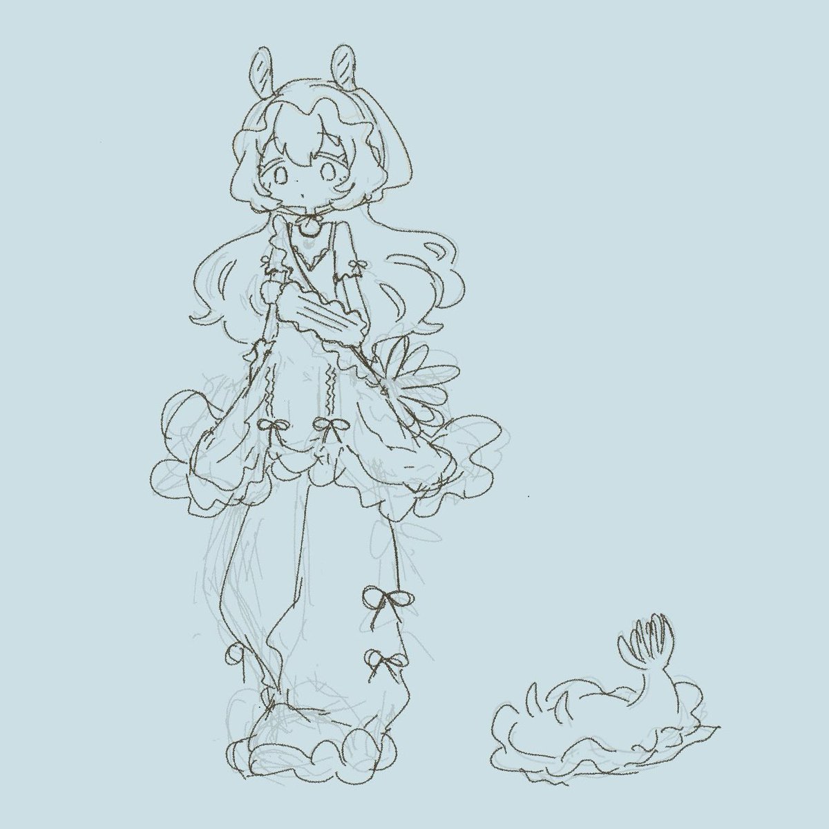 macaroooooon22's tweet photo. ウミウシとアカザキさん(wip) https://t.co/wu4hmz4kdp